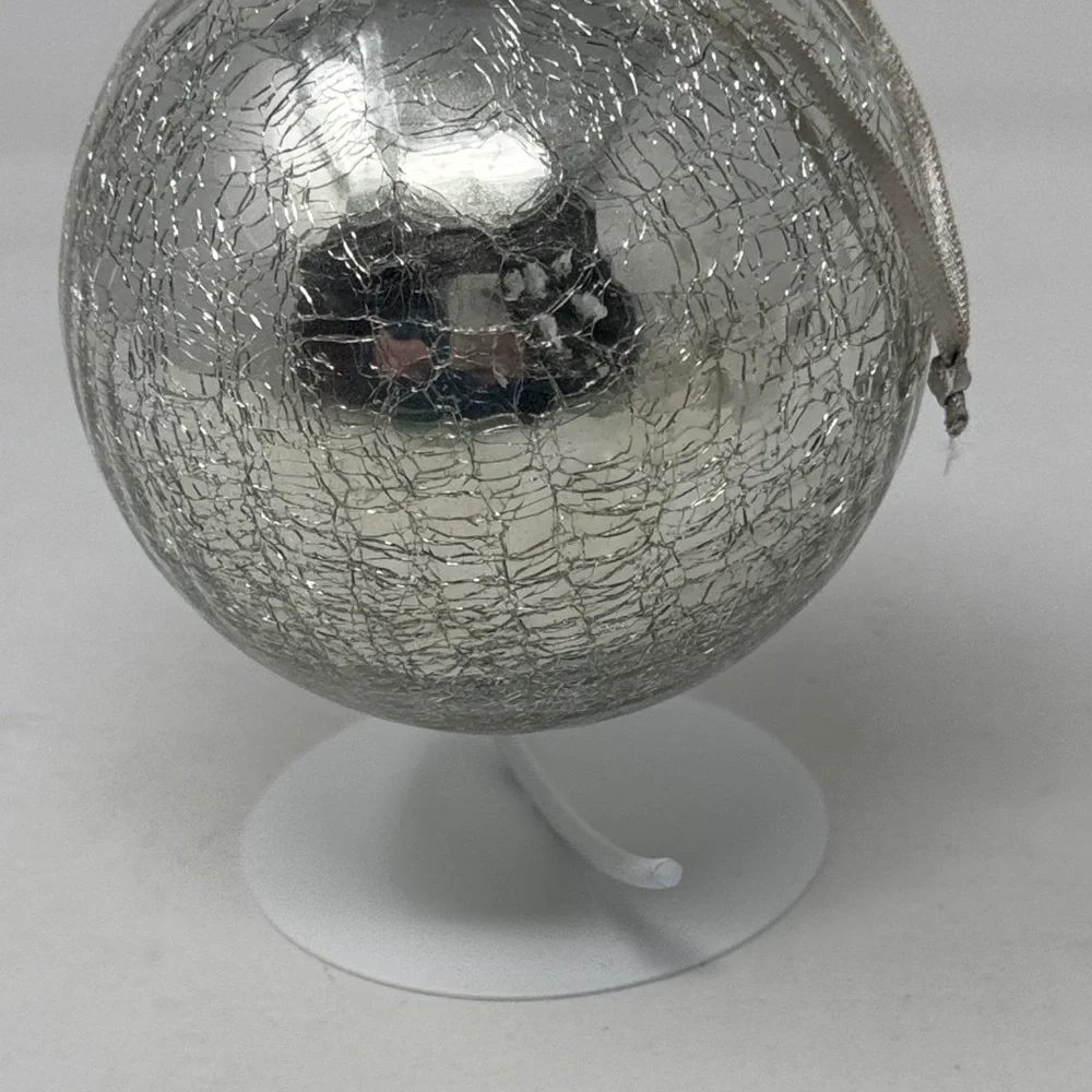 RESTORATION HARWARE KUGEL STYLE MERCURY GLASS CHRISTMAS ORNAMENT MIRROR